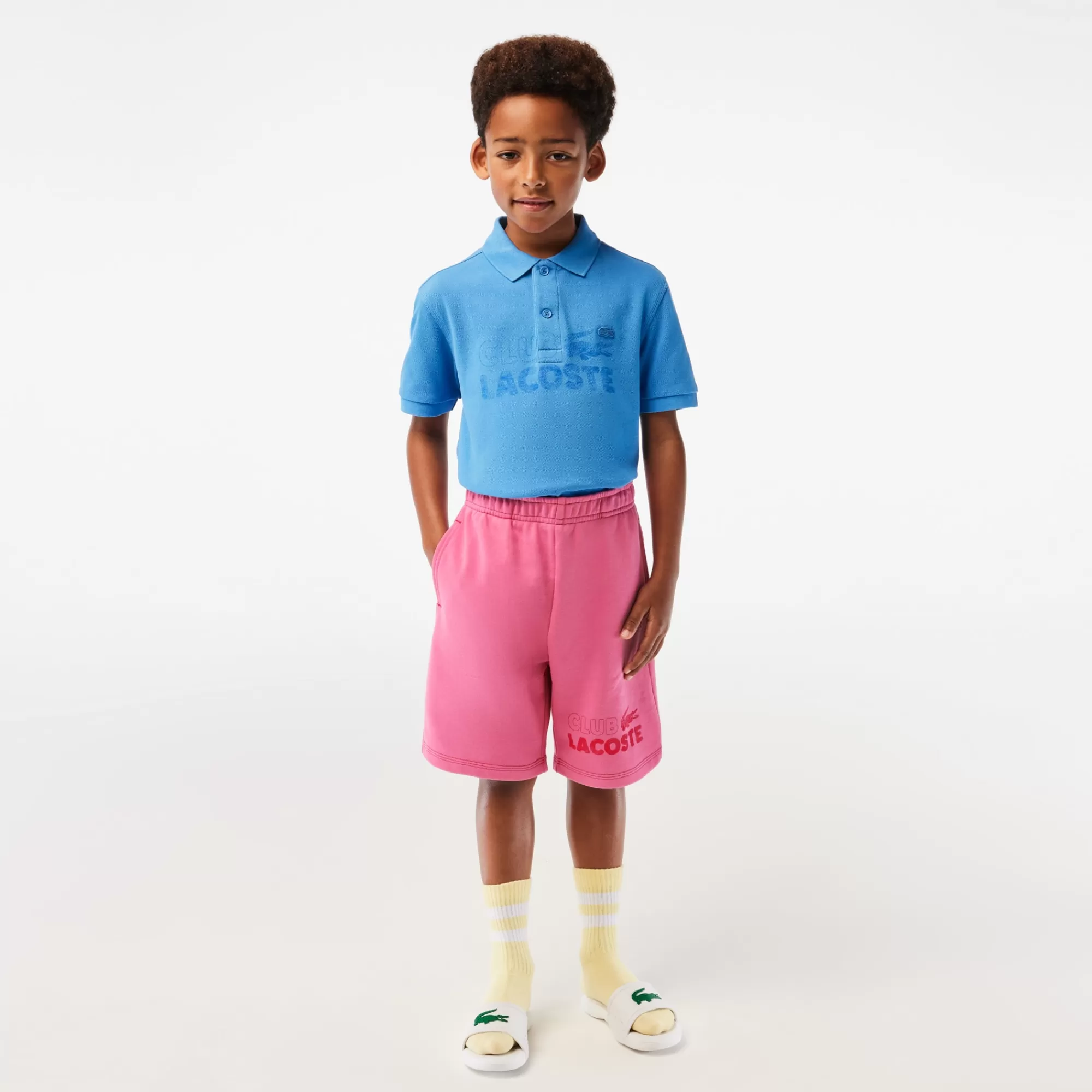 LACOSTE Kids' Branded Organic Cotton Fleece Shorts^Kids Pants & Shorts | Pants & Shorts