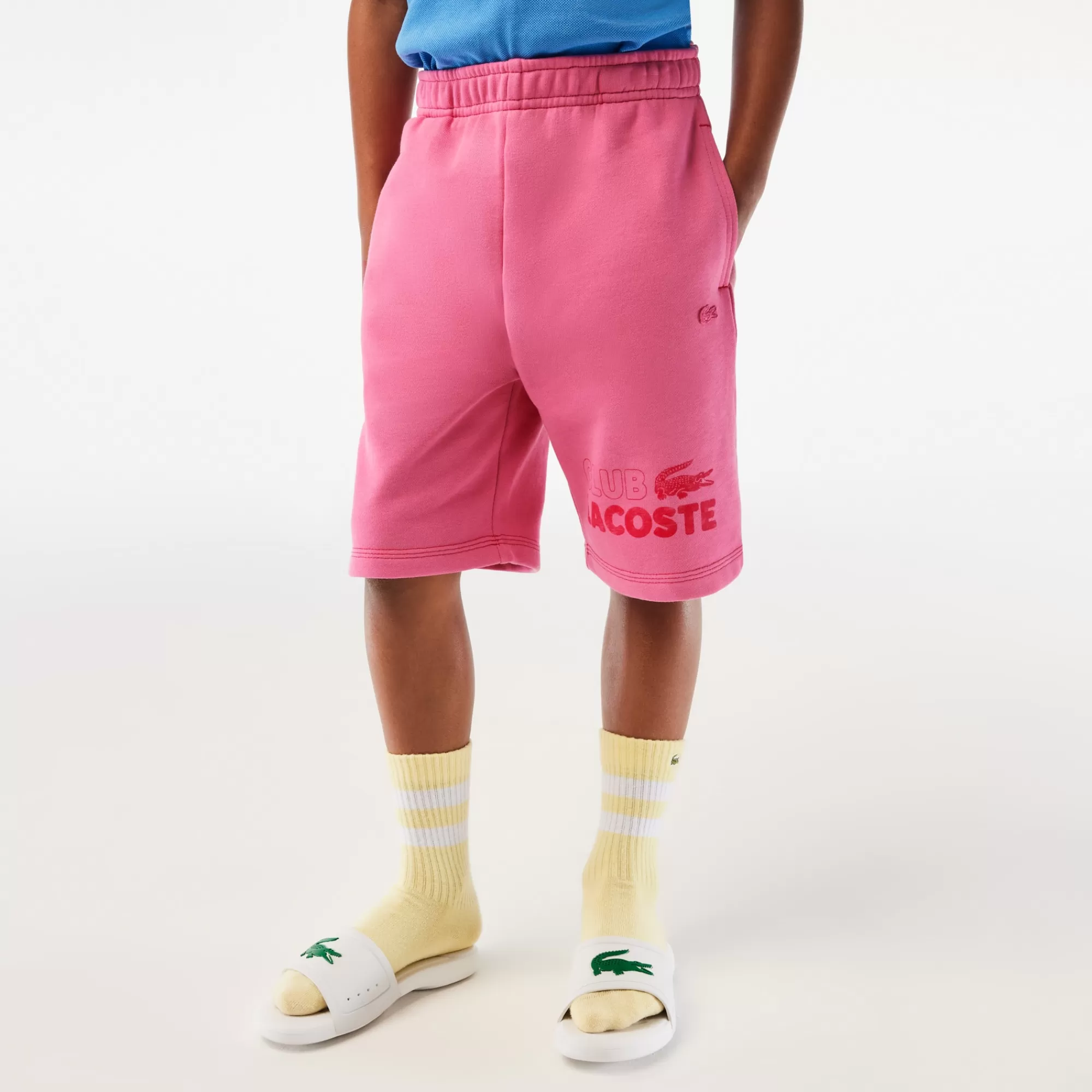 LACOSTE Kids' Branded Organic Cotton Fleece Shorts^Kids Pants & Shorts | Pants & Shorts