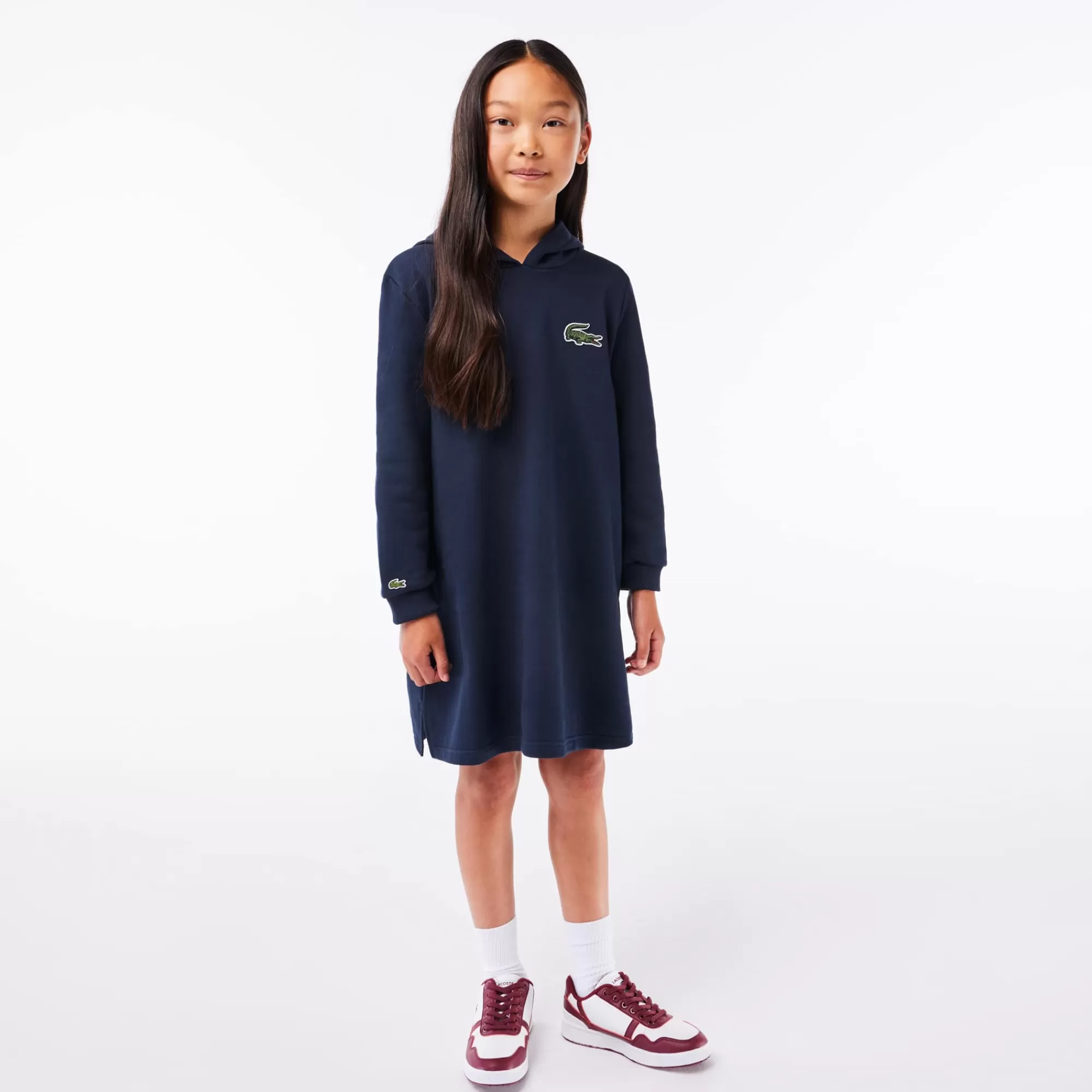 LACOSTE Kids' Fleece Hoodie Dress^Kids Dresses & Skirts | Dresses & Skirts