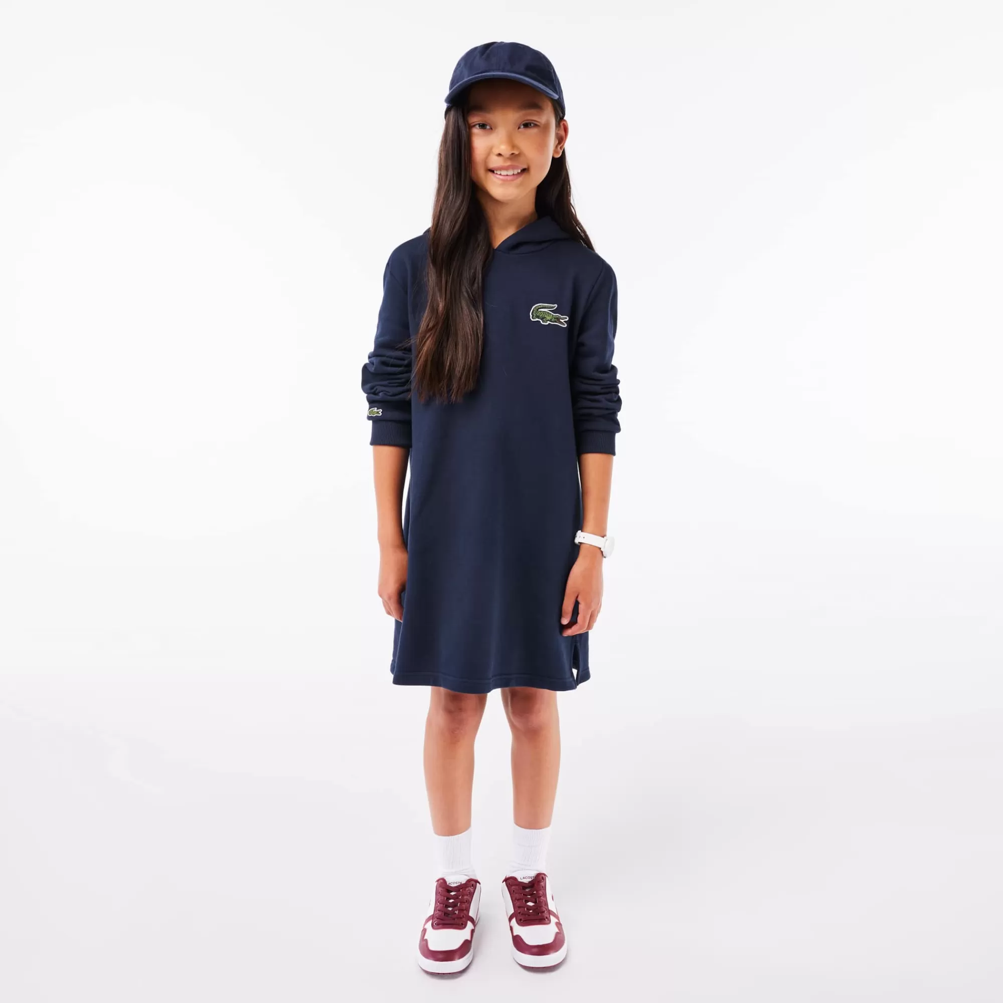 LACOSTE Kids' Fleece Hoodie Dress^Kids Dresses & Skirts | Dresses & Skirts