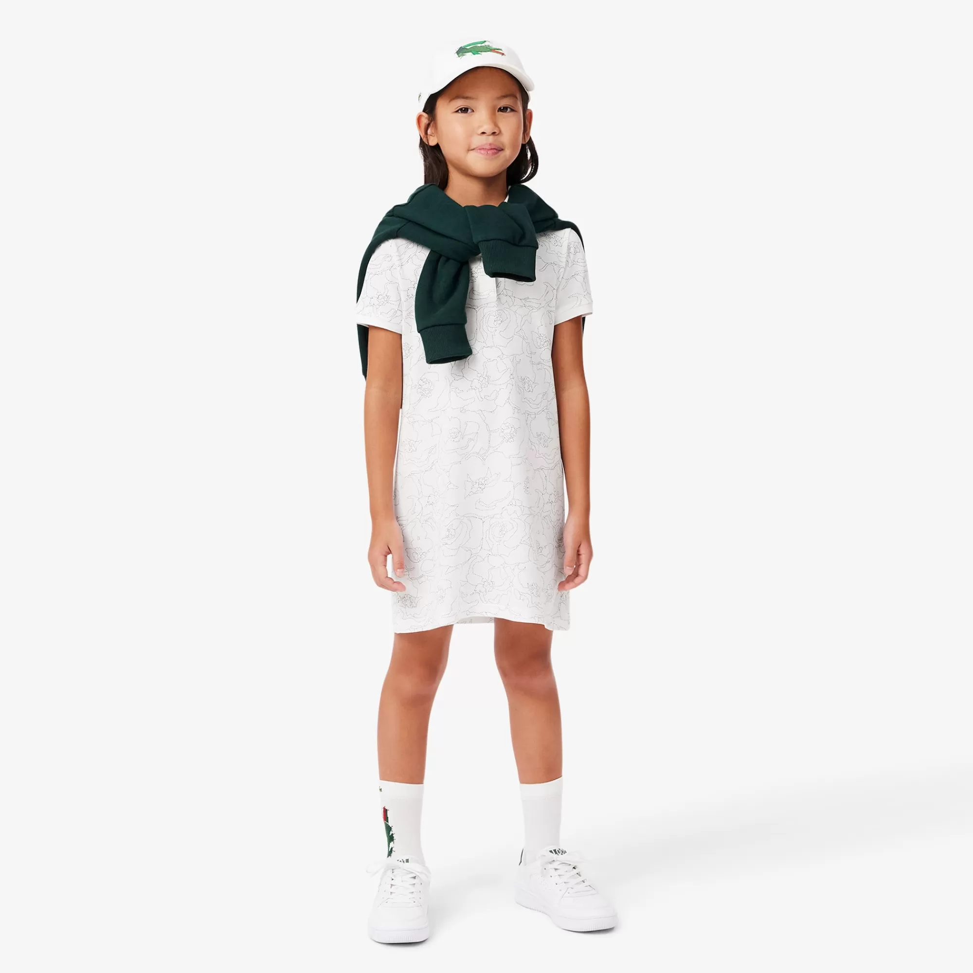 LACOSTE Kids' Floral Print Piqué Dress^Kids Dresses & Skirts | Dresses & Skirts