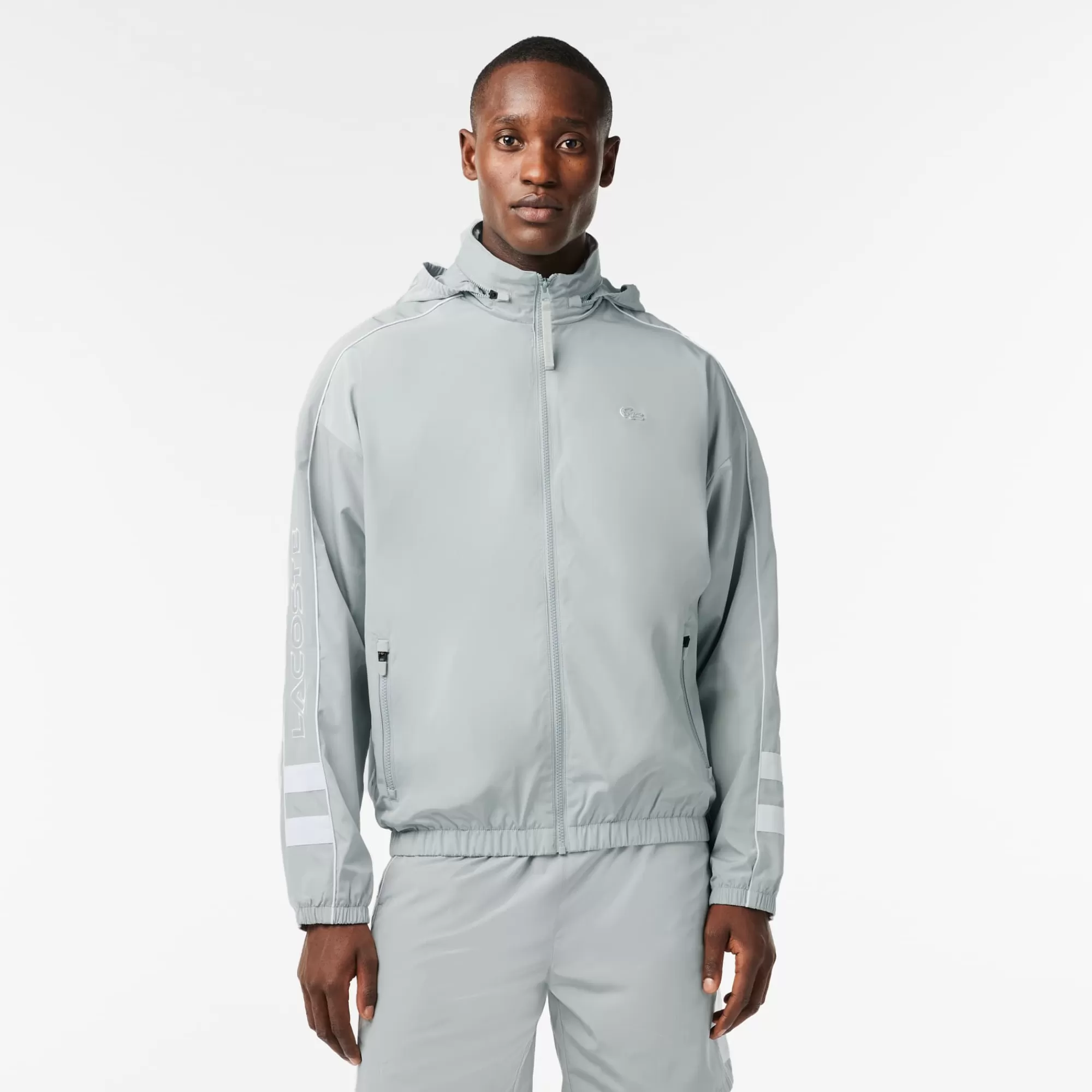 LACOSTE Men's Contrast Details Water-Resistant Zip-Up Jacket^ Matching Sets | Jackets & Coats