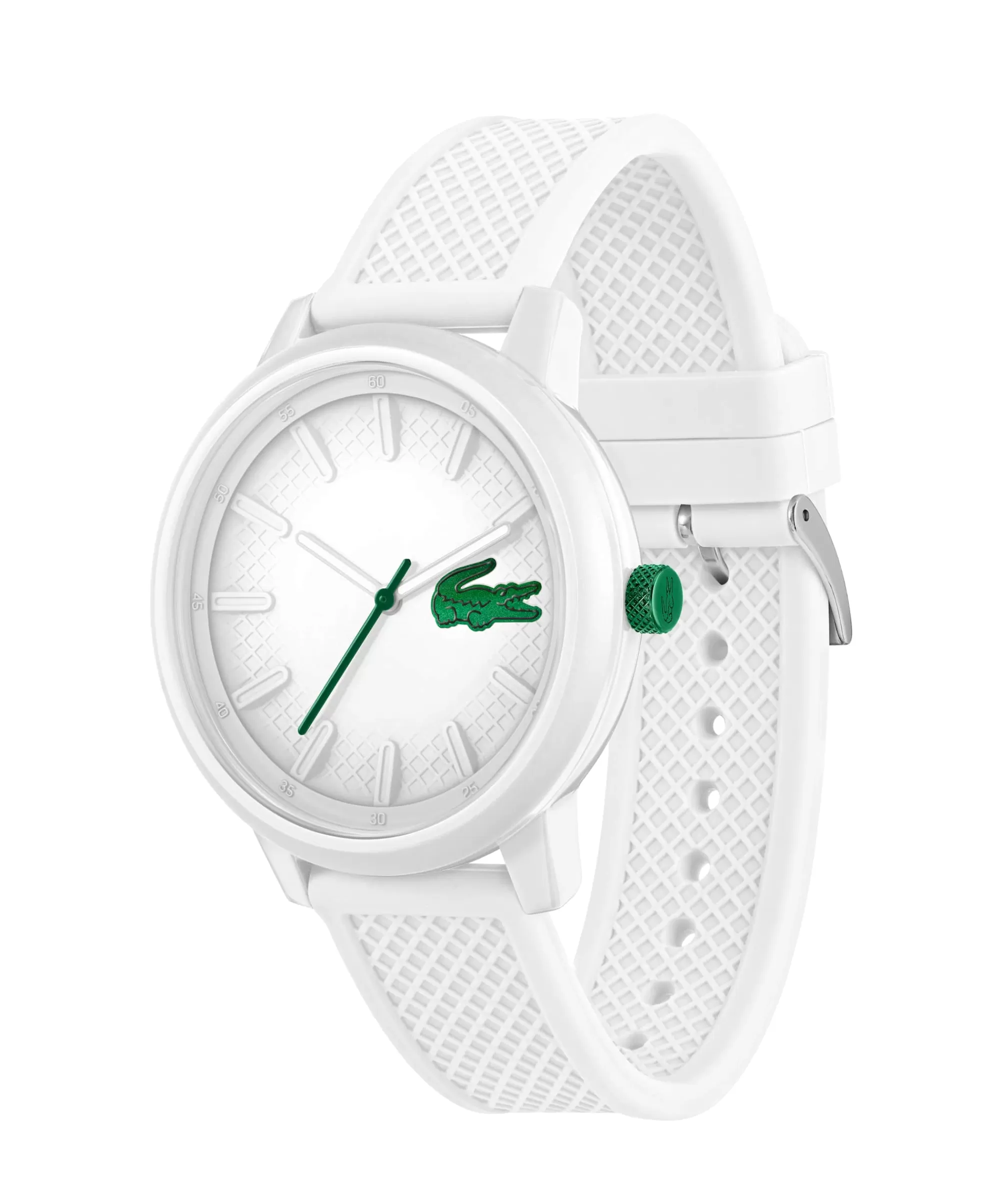 LACOSTE Men's L.12.12 Hero White Silicone Watch^ Watches & Jewelry