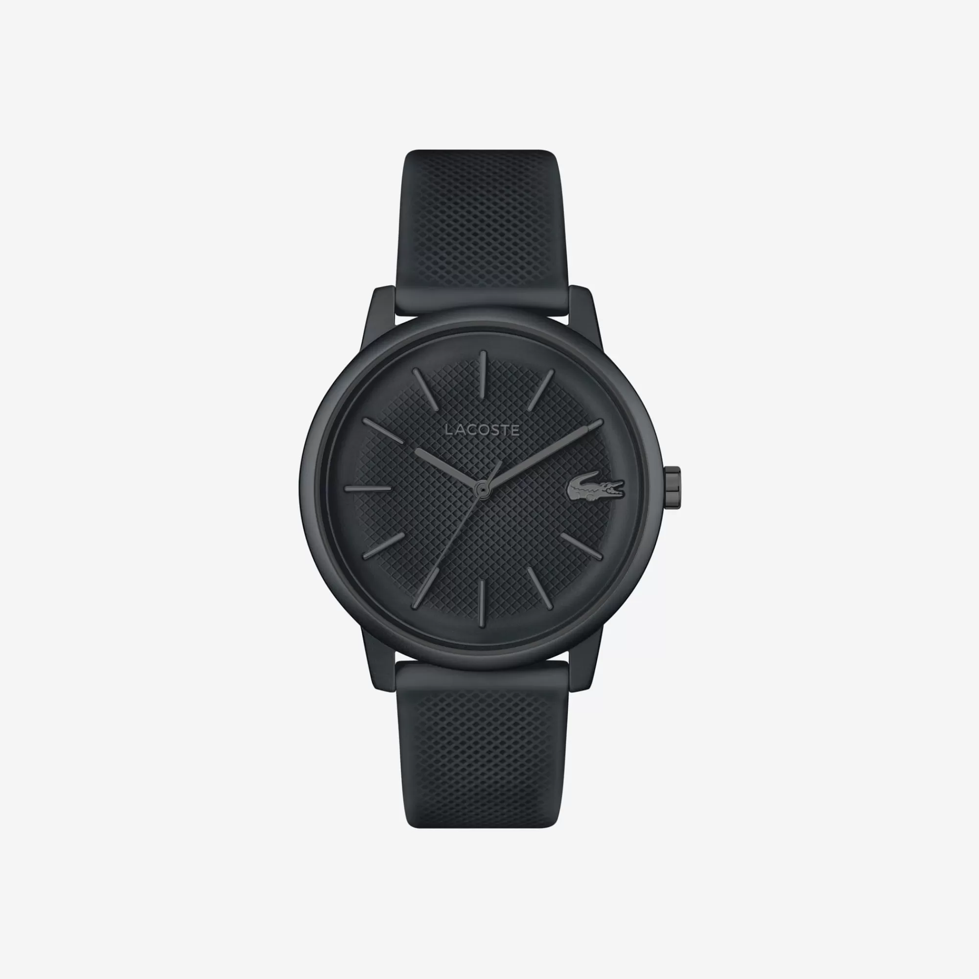 LACOSTE Men's .12.12 Move 3 Hands Watch Black Silicone^ Watches & Jewelry