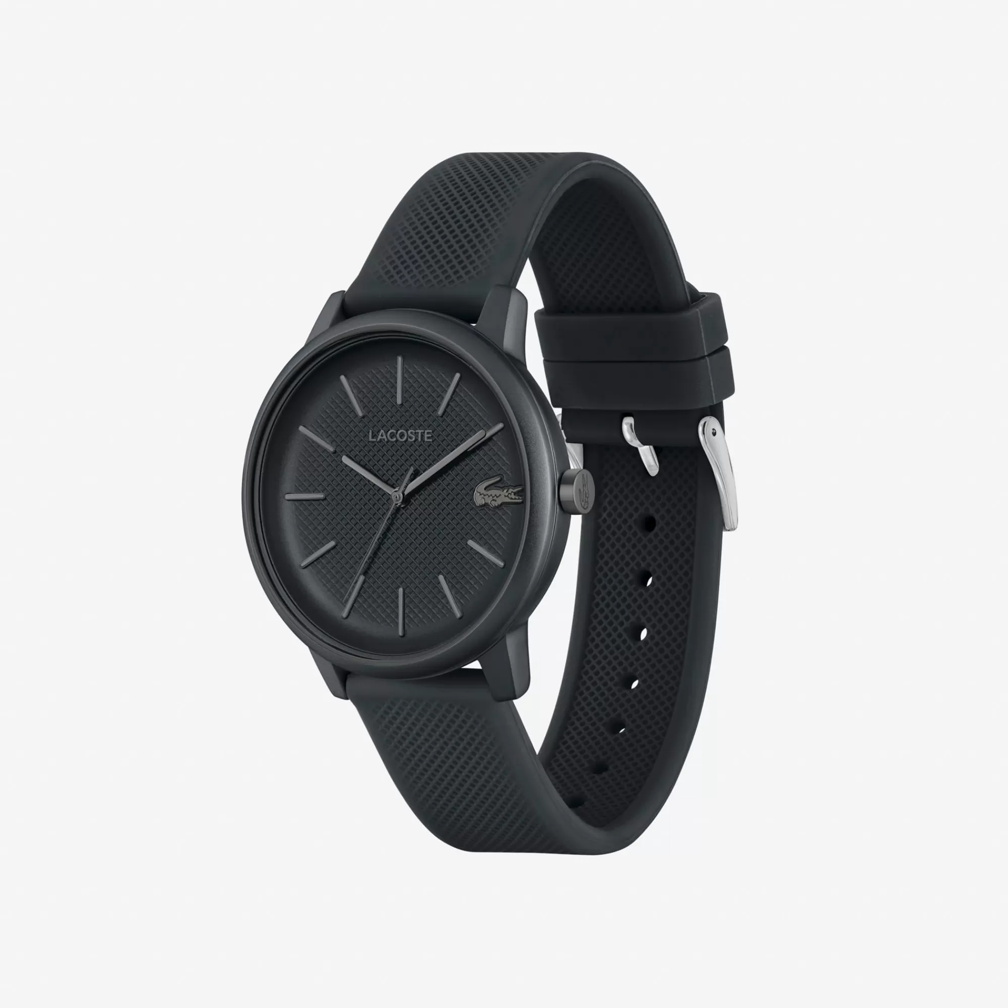 LACOSTE Men's .12.12 Move 3 Hands Watch Black Silicone^ Watches & Jewelry