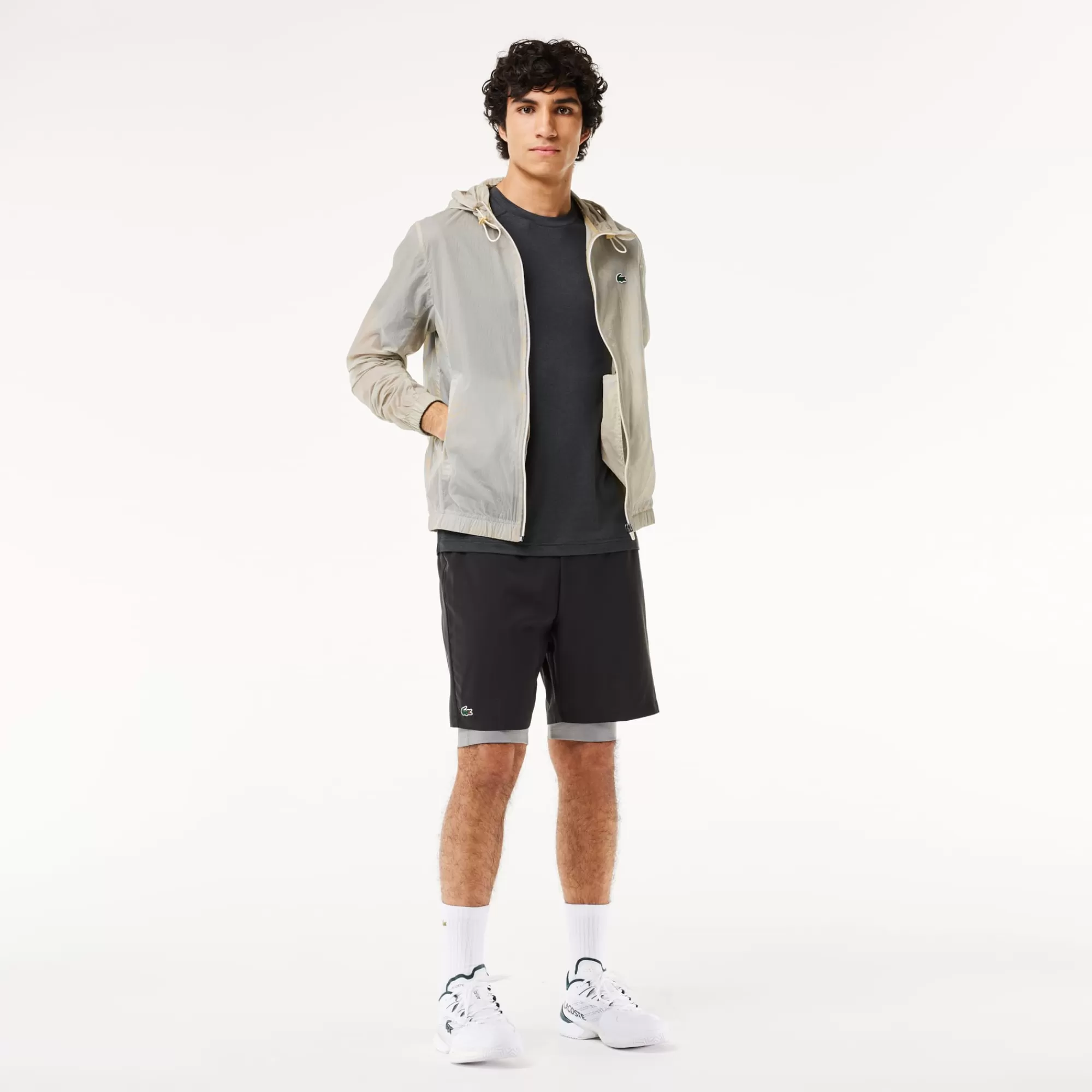 LACOSTE Men's Lined Ultra Dry Sport Shorts^ Fitness & Training | Pickleball