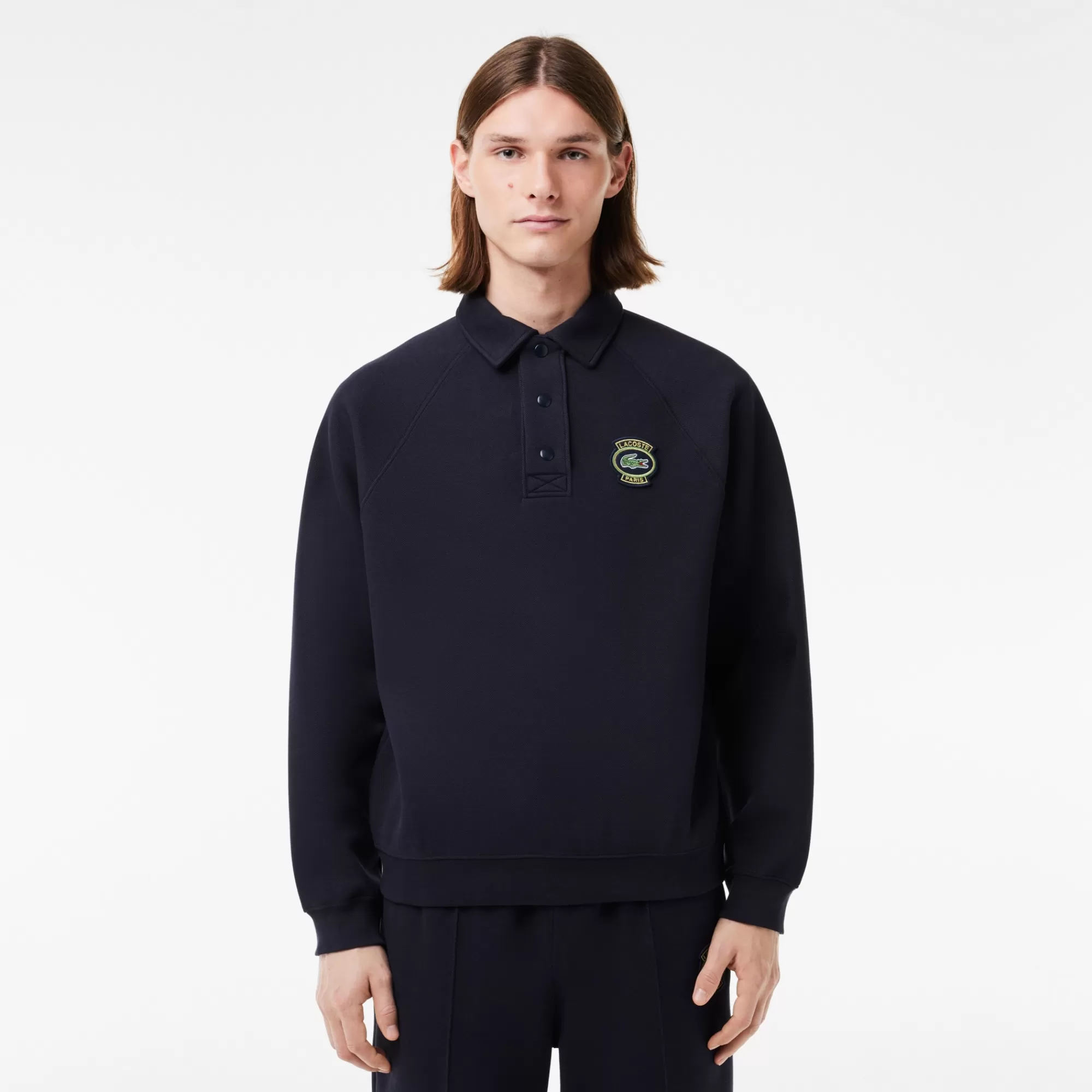 LACOSTE Men's Loose Fit Piqué Sweatshirt^ Sweaters & Sweatshirts