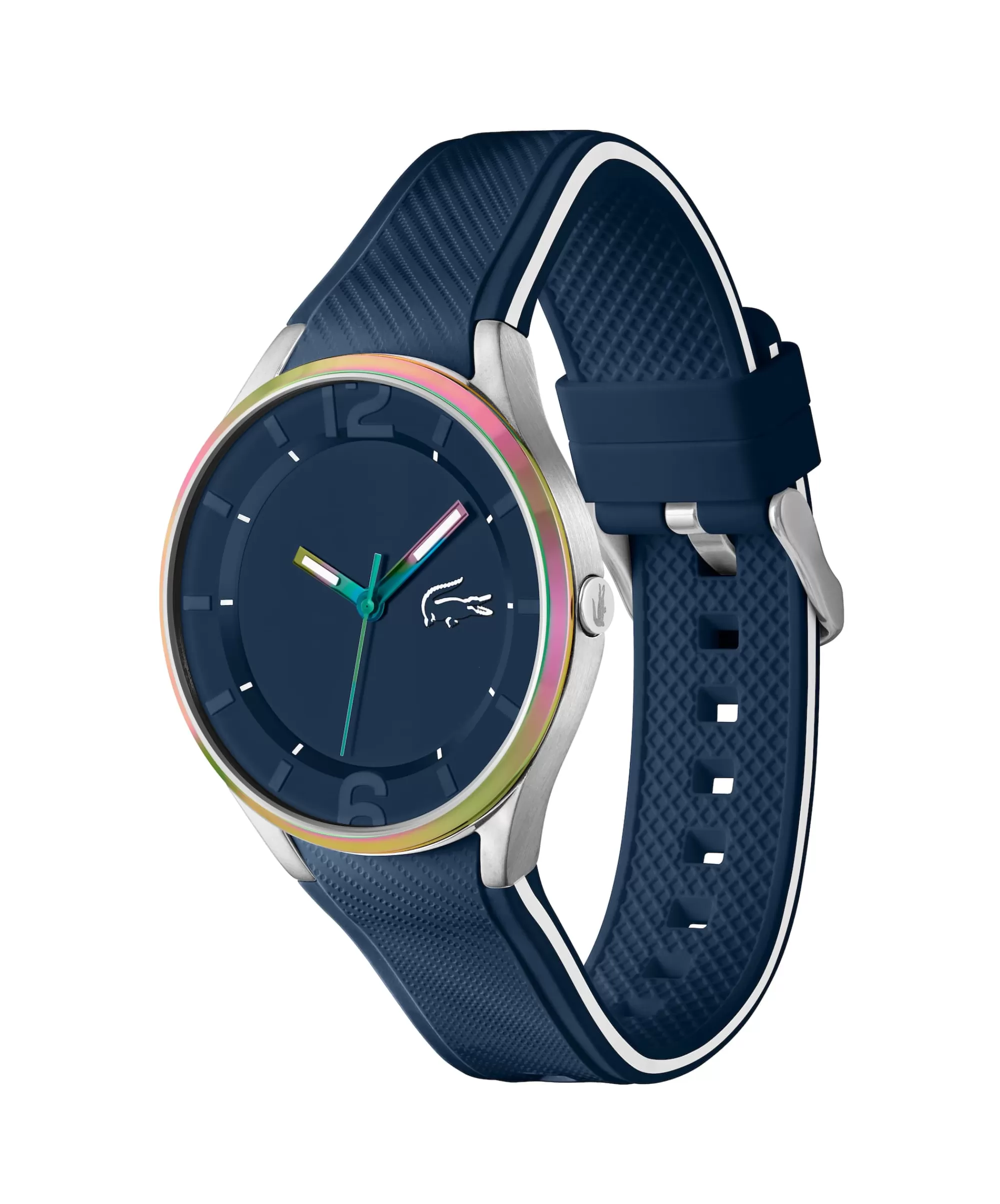 LACOSTE Men's Ollie Three Hand Blue Silicone Watch^ Watches & Jewelry