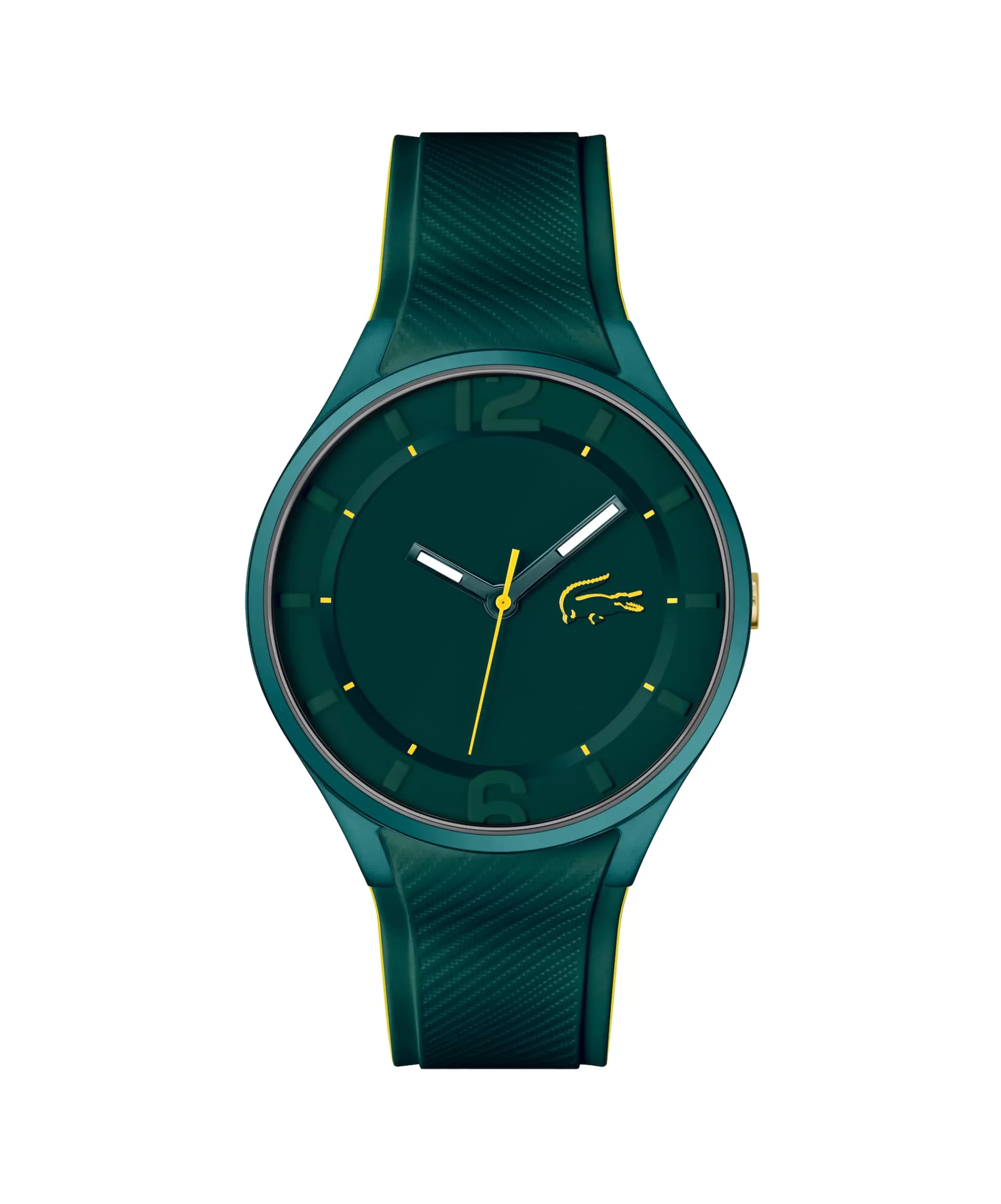 LACOSTE Men's Ollie Three Hand Green Silicone Watch^ Watches & Jewelry