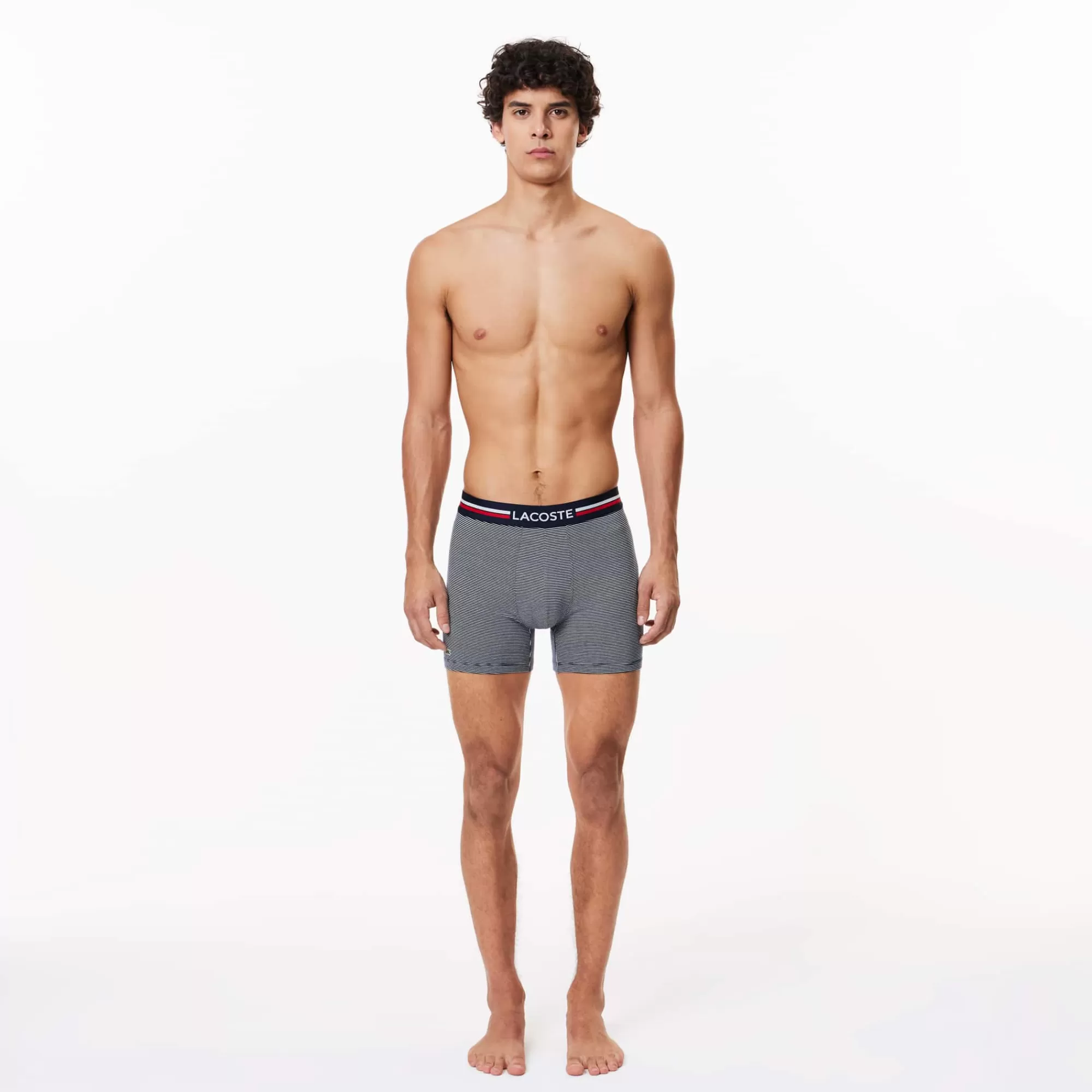 LACOSTE Men's 3-Pack Multicolor Waist Boxer Briefs^ Multi-Packs | Boxer Briefs