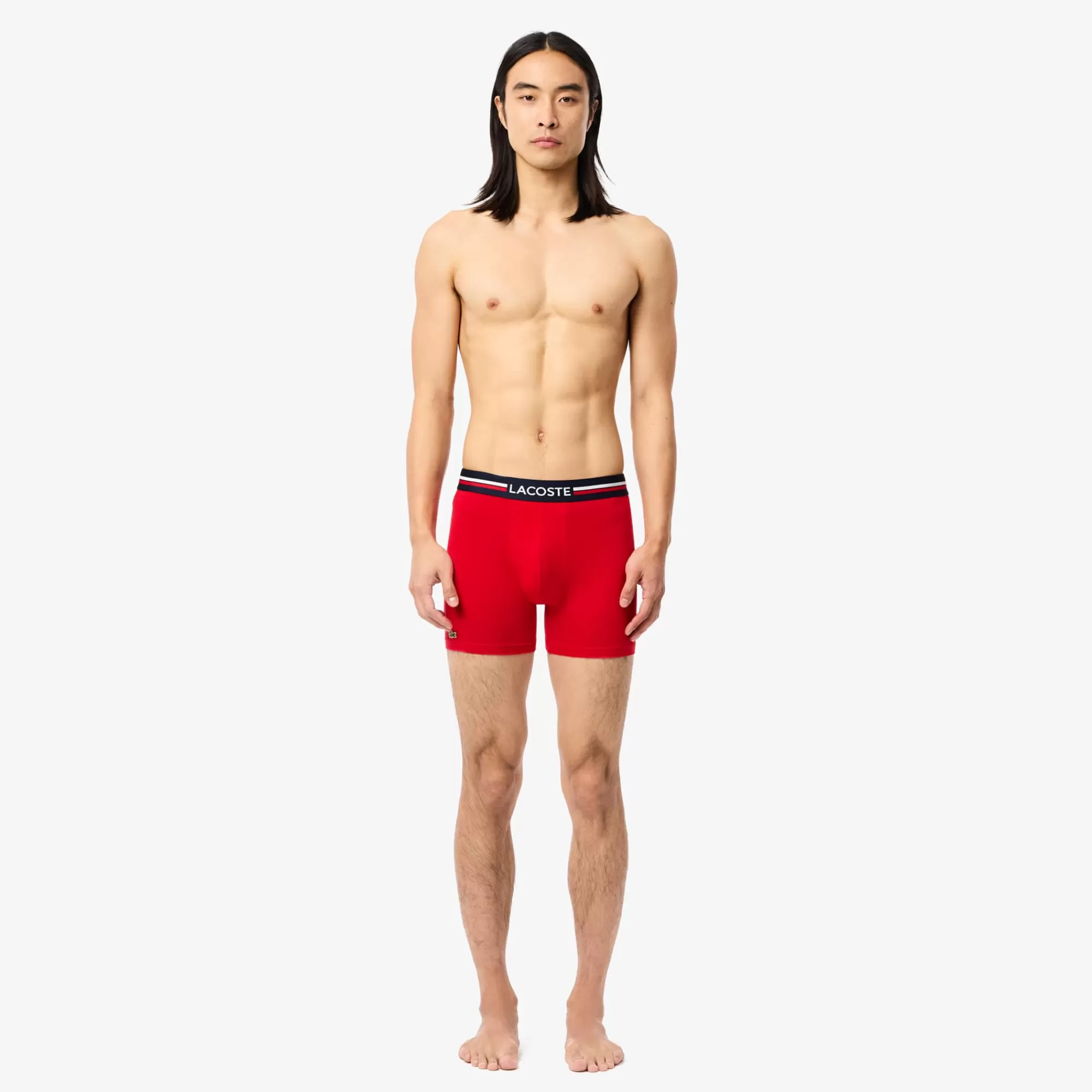 LACOSTE Men's 3-Pack Multicolor Waist Boxer Briefs^ Boxer Briefs | Multi-Packs