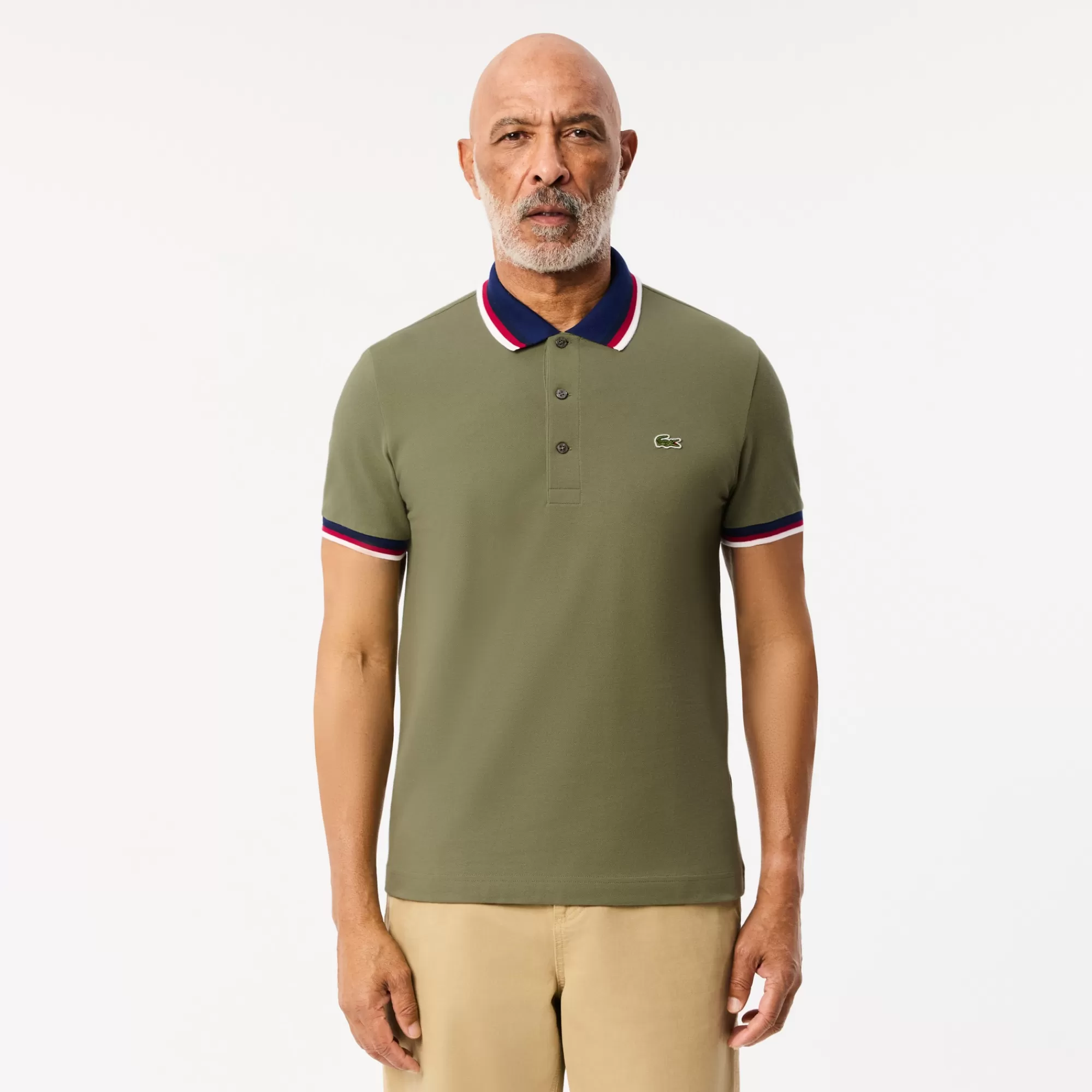 LACOSTE Men's Regular Fit Stretch Mini Piqué Polo^ Polos