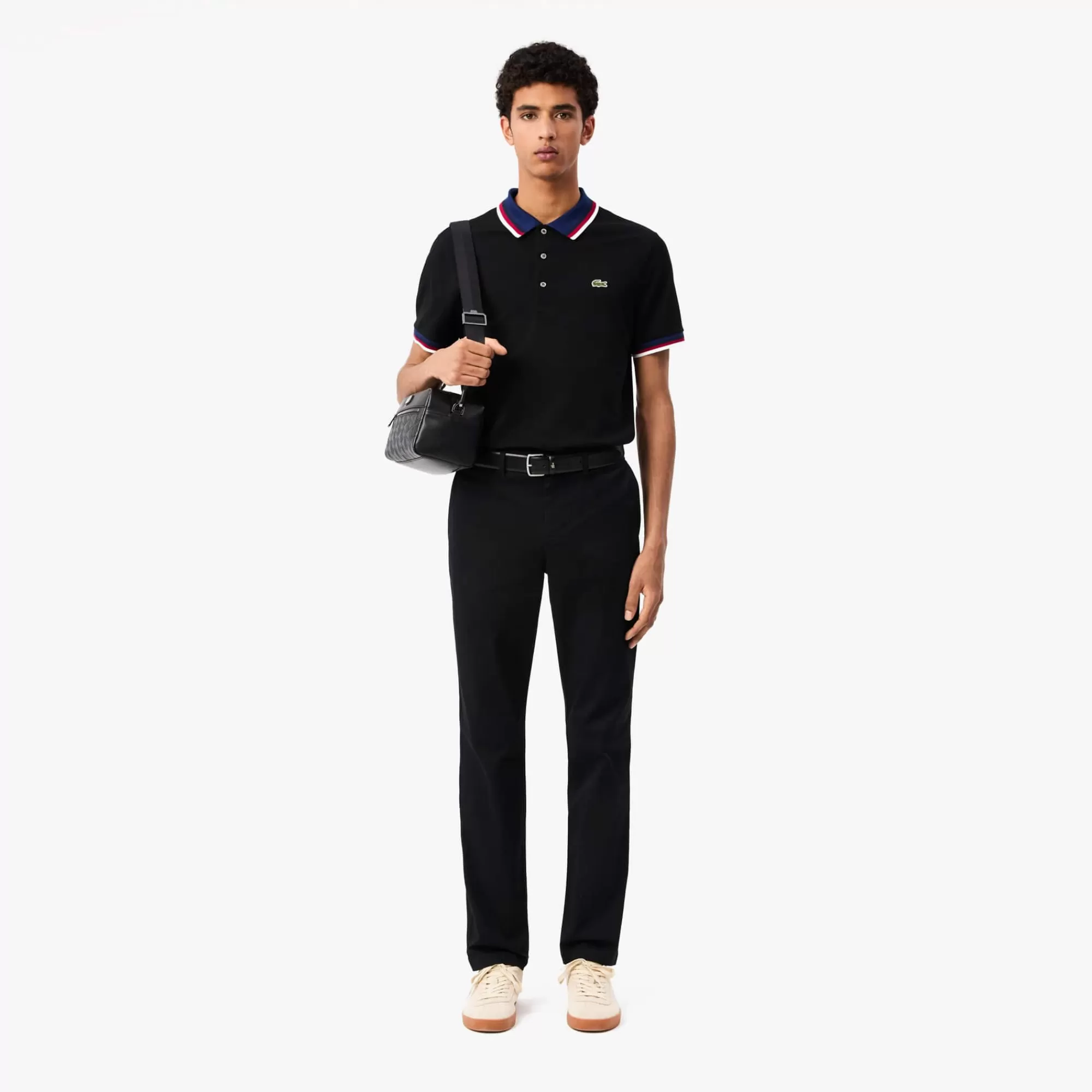 LACOSTE Men's Regular Fit Stretch Mini Piqué Polo^ Polos