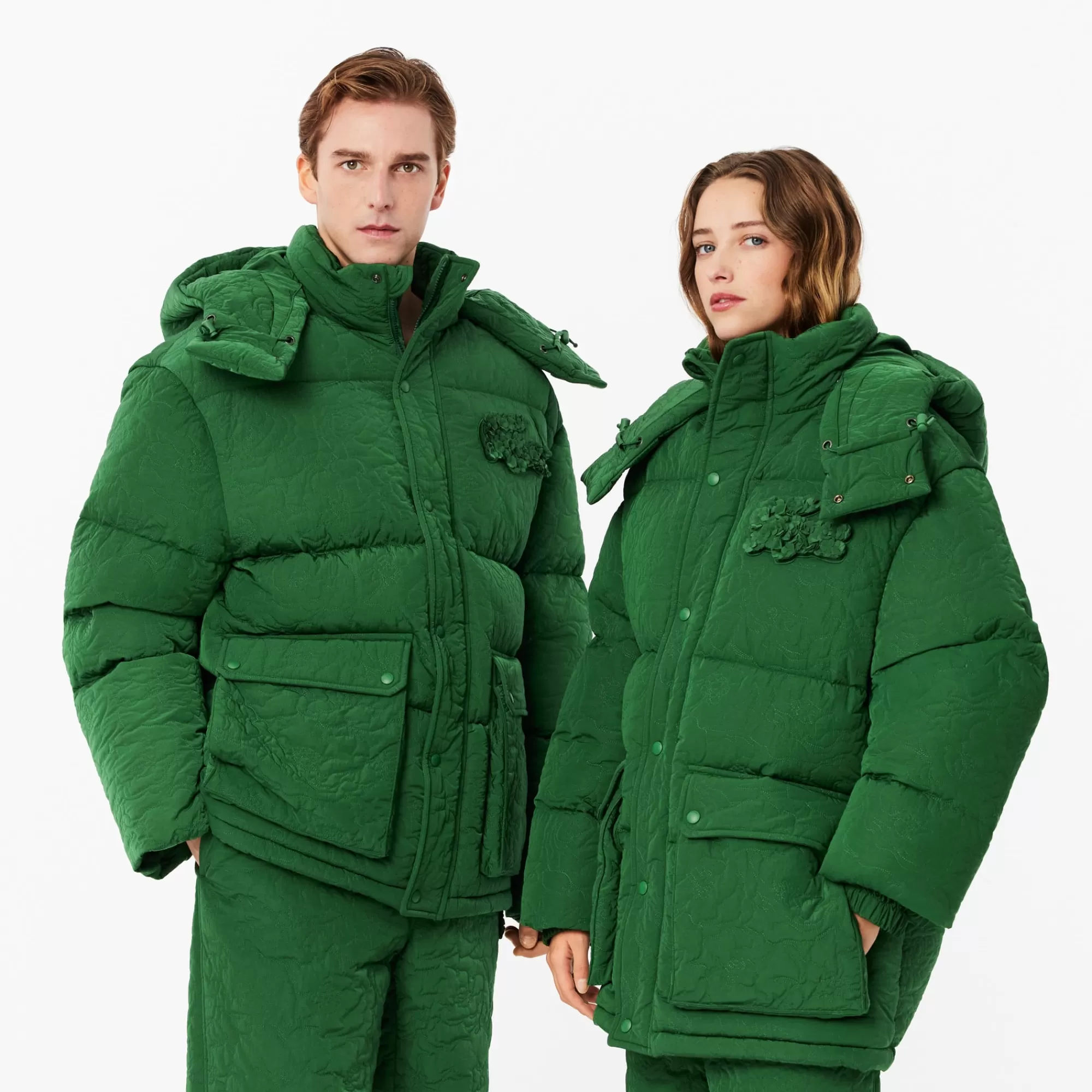 LACOSTE Unisex Embroidery Collection Oversized Puffer Jacket^Women Jackets & Coats | Jackets & Coats