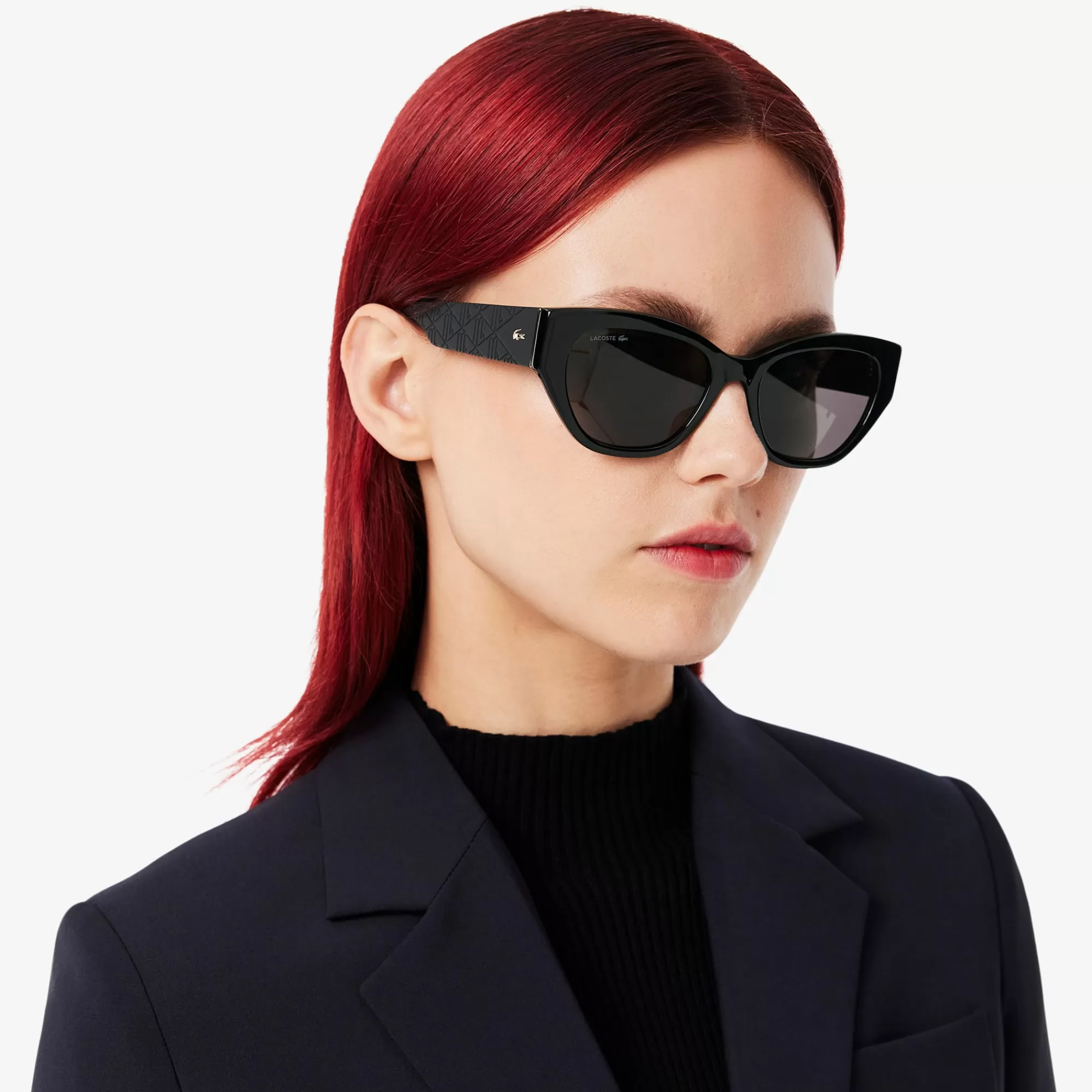 LACOSTE Women's Monogram Acetate Rectangle Glasses^Women Sunglasses