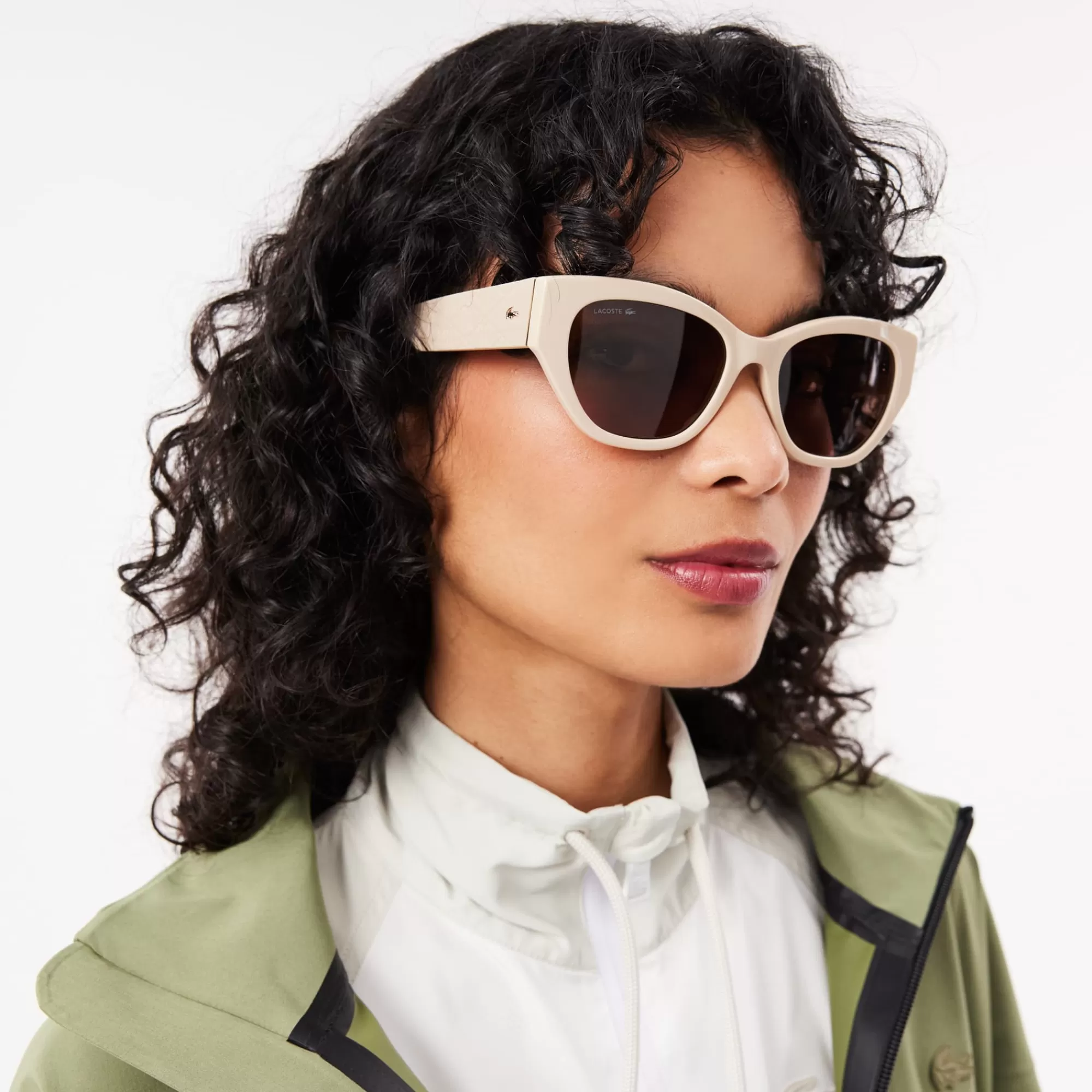 LACOSTE Women's Monogram Acetate Rectangle Glasses^Women Sunglasses