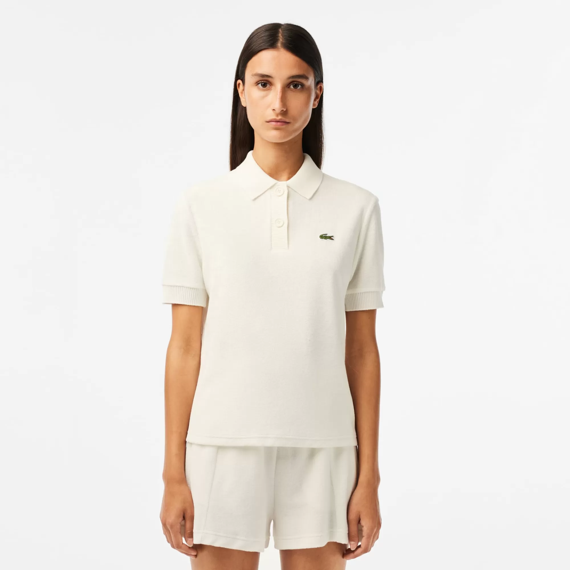 LACOSTE Women’s Organic Cotton Terry Polo^Women Polos