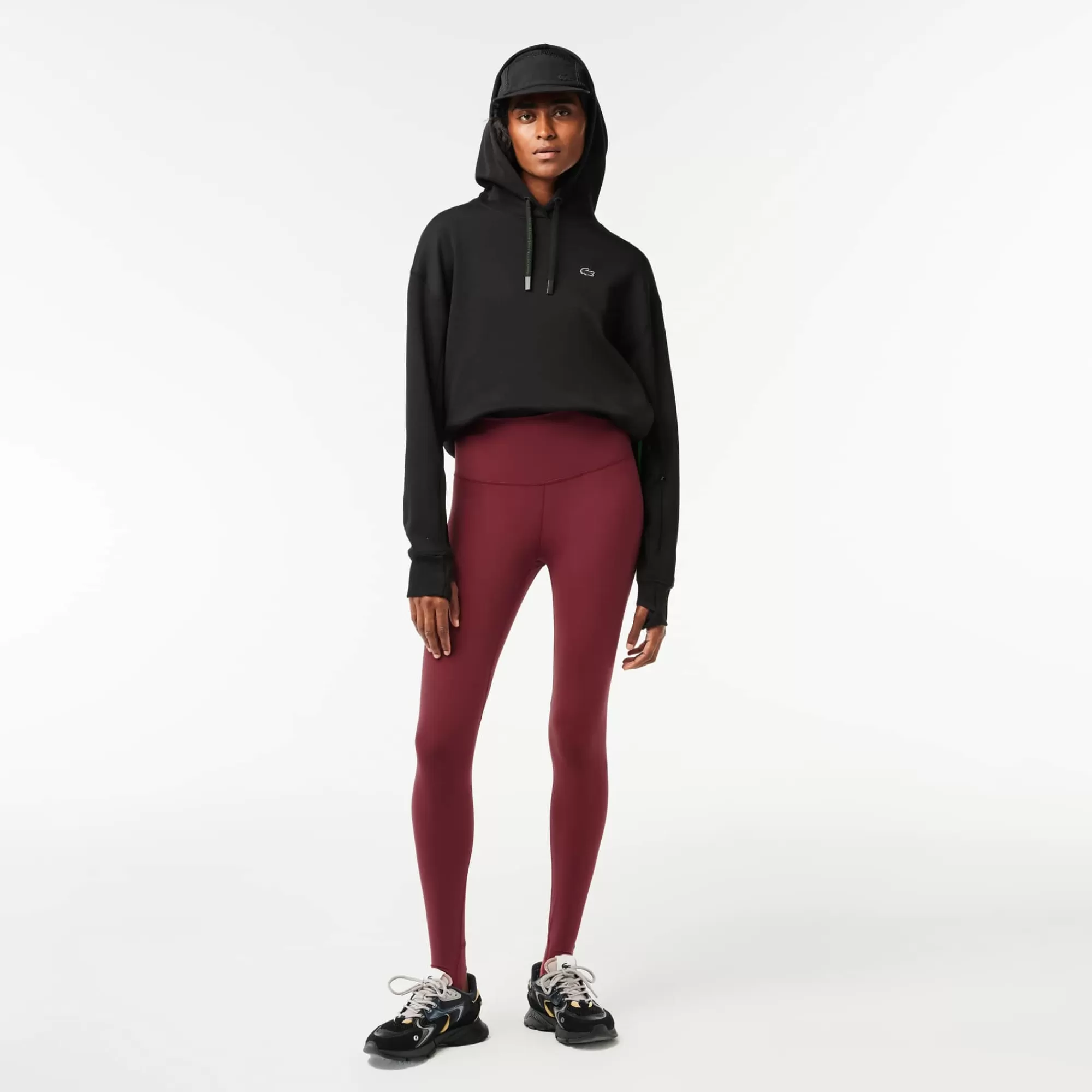 LACOSTE Women’s Recycled Polyester Tapered Leggings^Women Pants & Leggings